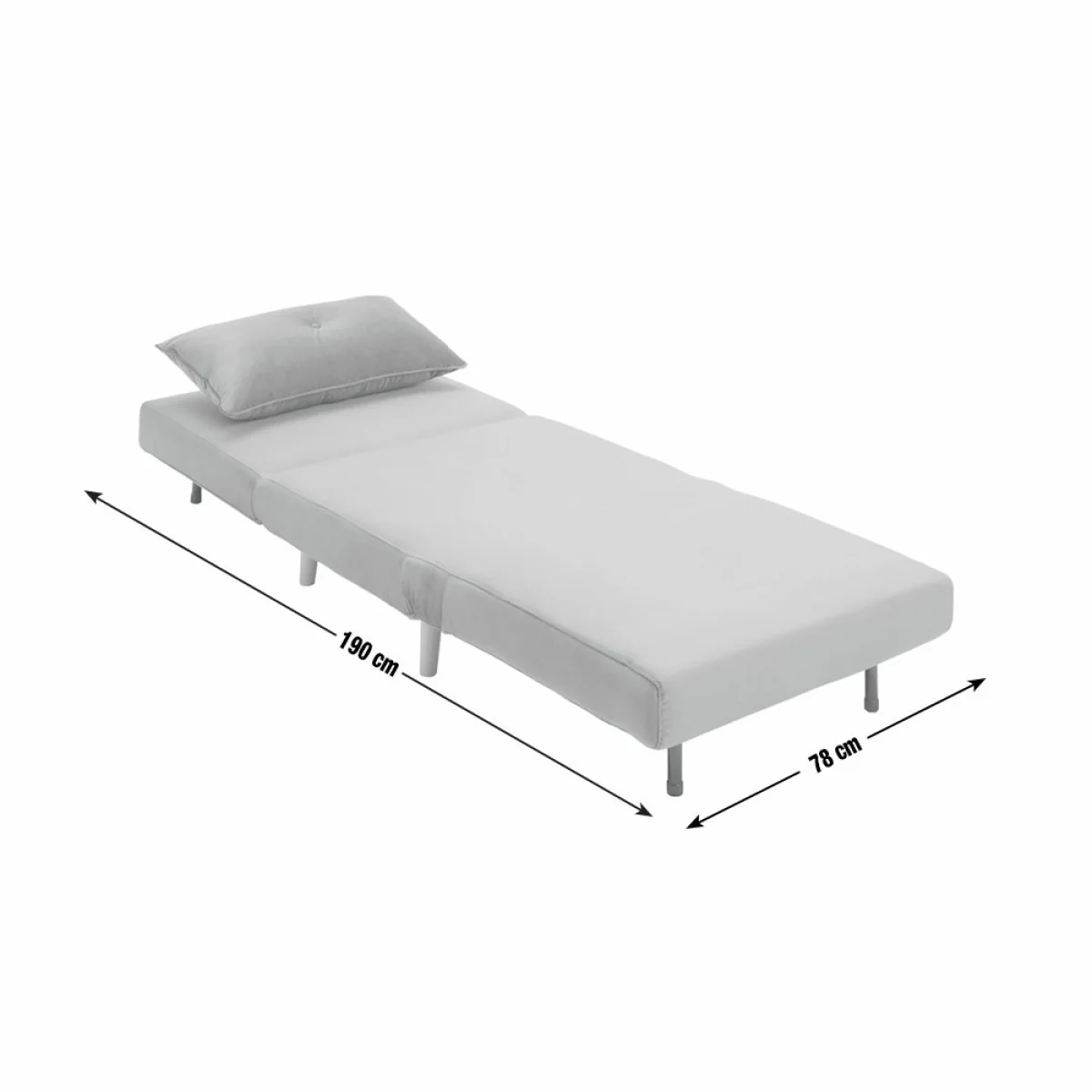 Habitat Roma Single Velvet Chairbed - Teal – image 9