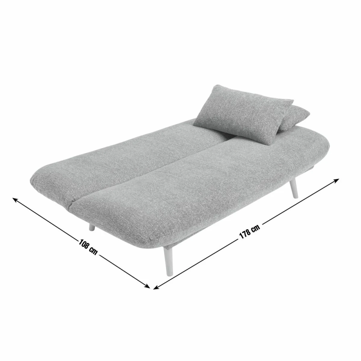Habitat Bean Fabric Clic Clac Sofa Bed - Teal – image 11