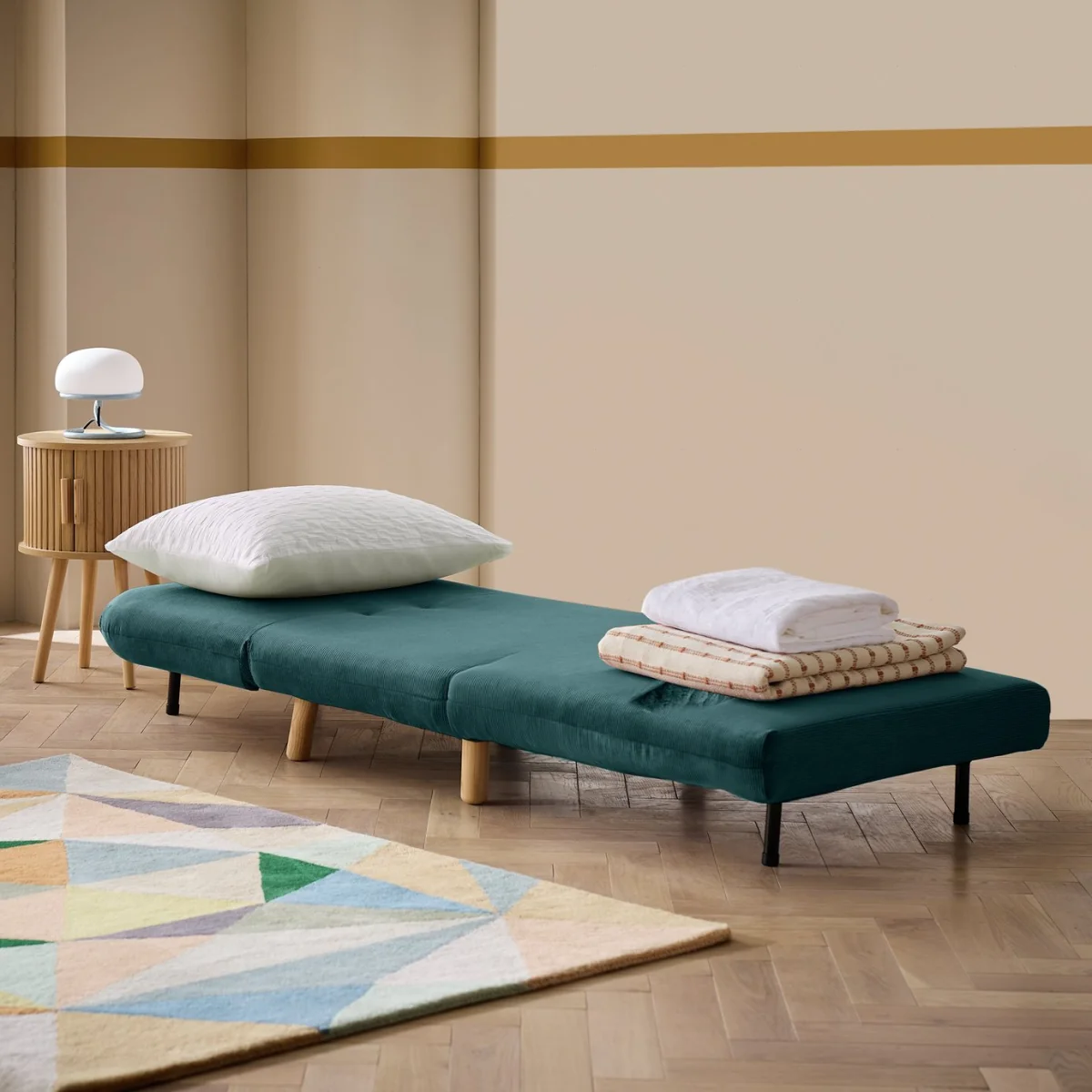 Habitat Benji Single Compact Fabric Chairbed - Blue – image 3