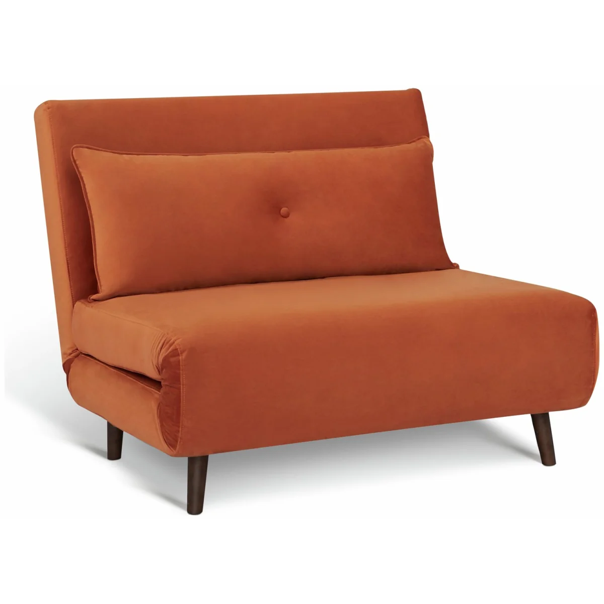 Habitat Roma Small Double Velvet Chairbed - Orange – image 4