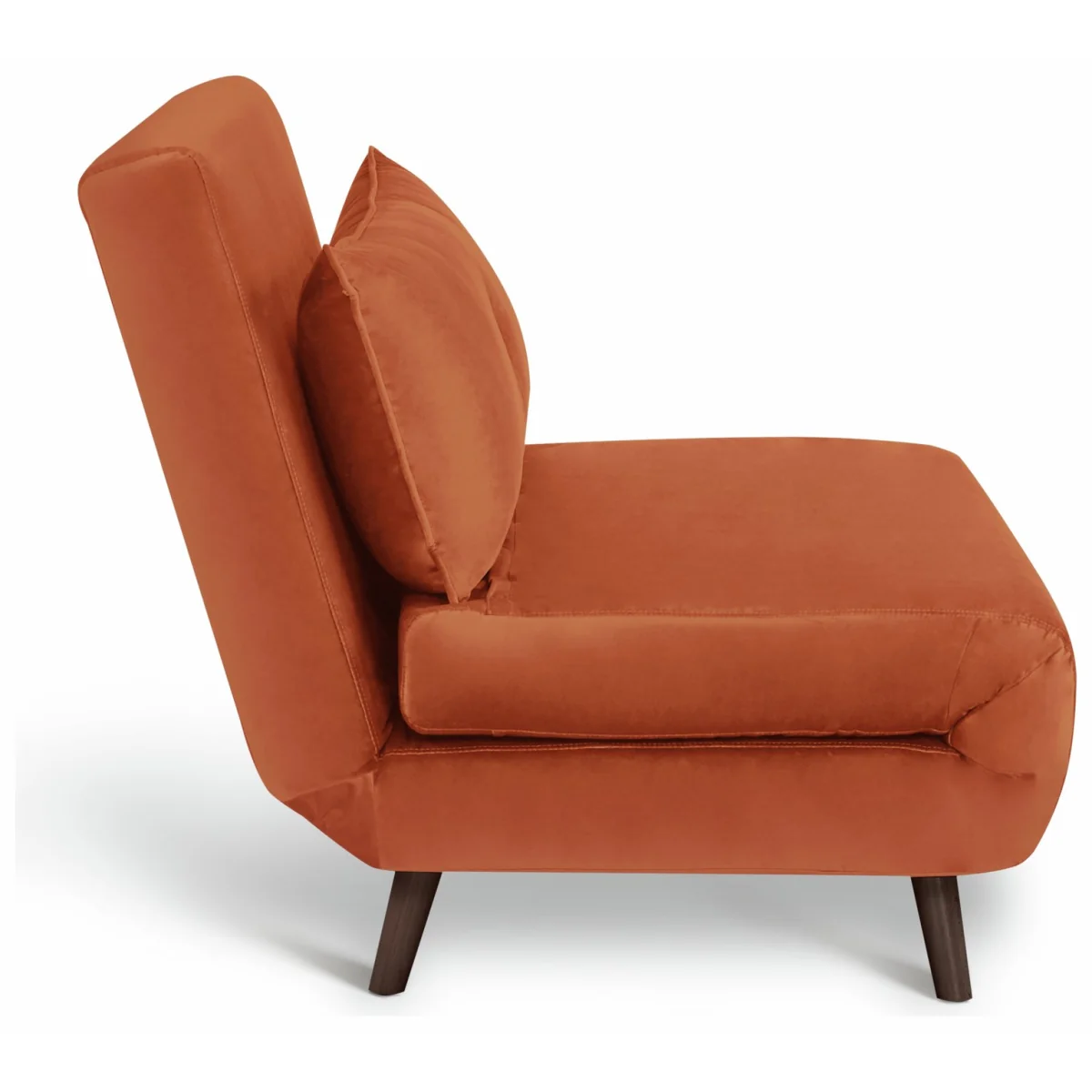 Habitat Roma Small Double Velvet Chairbed - Orange – image 5