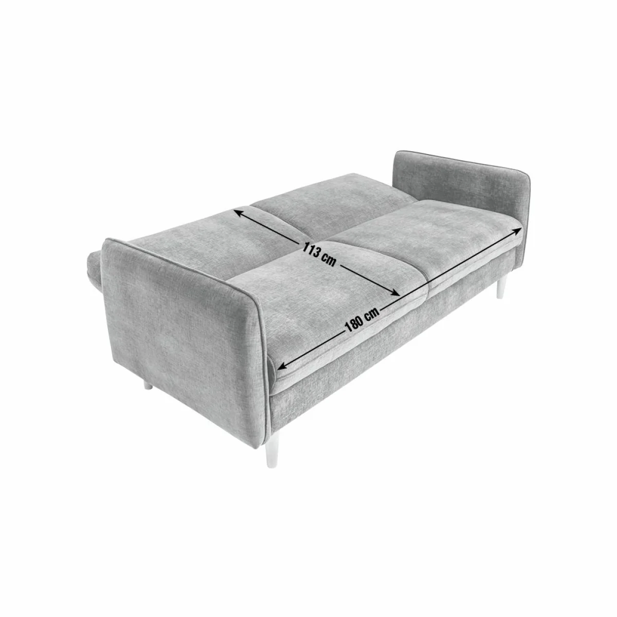 Habitat Terry Fabric 3 Seater Clic Clac Sofa Bed - Grey – image 13