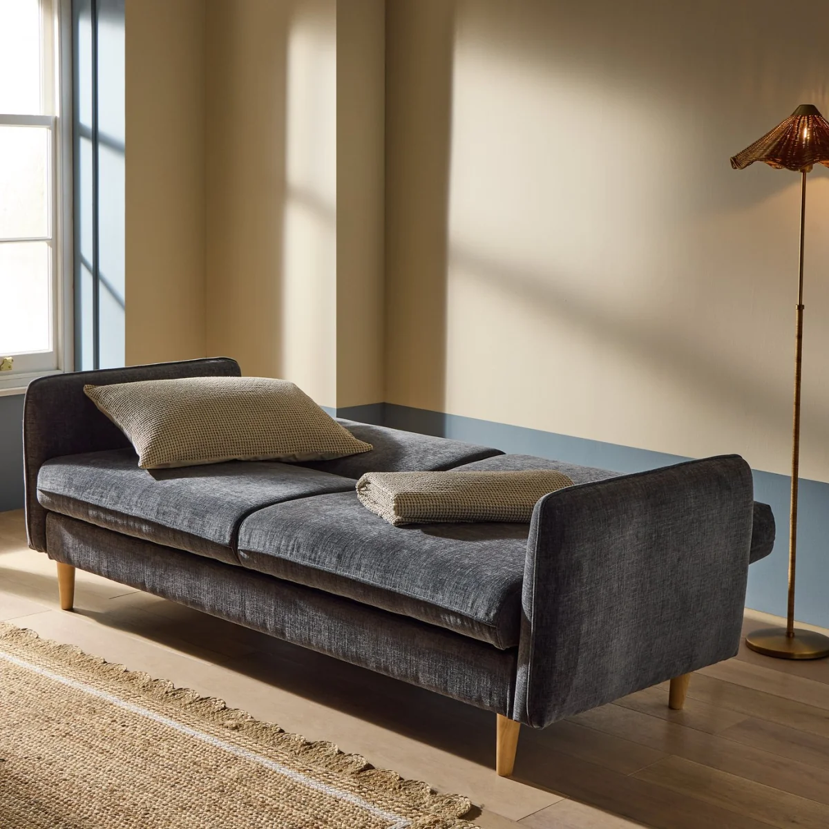 Habitat Terry Fabric 3 Seater Clic Clac Sofa Bed - Grey – image 3