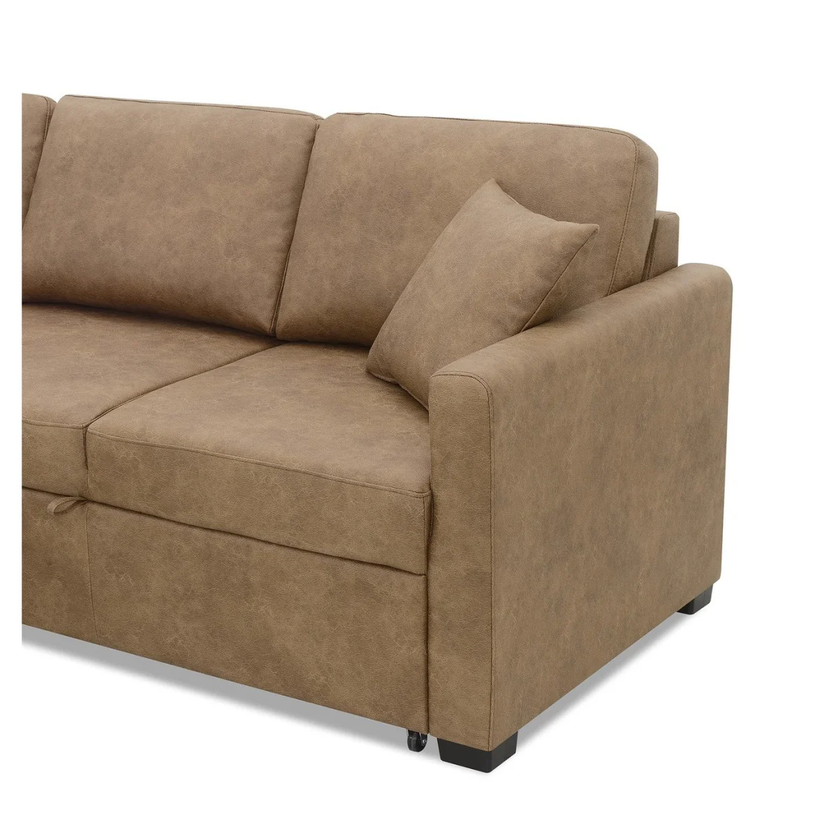 Habitat Reagan Faux Leather Left Hand Chaise Storage Sofa Bed - Tan – image 11