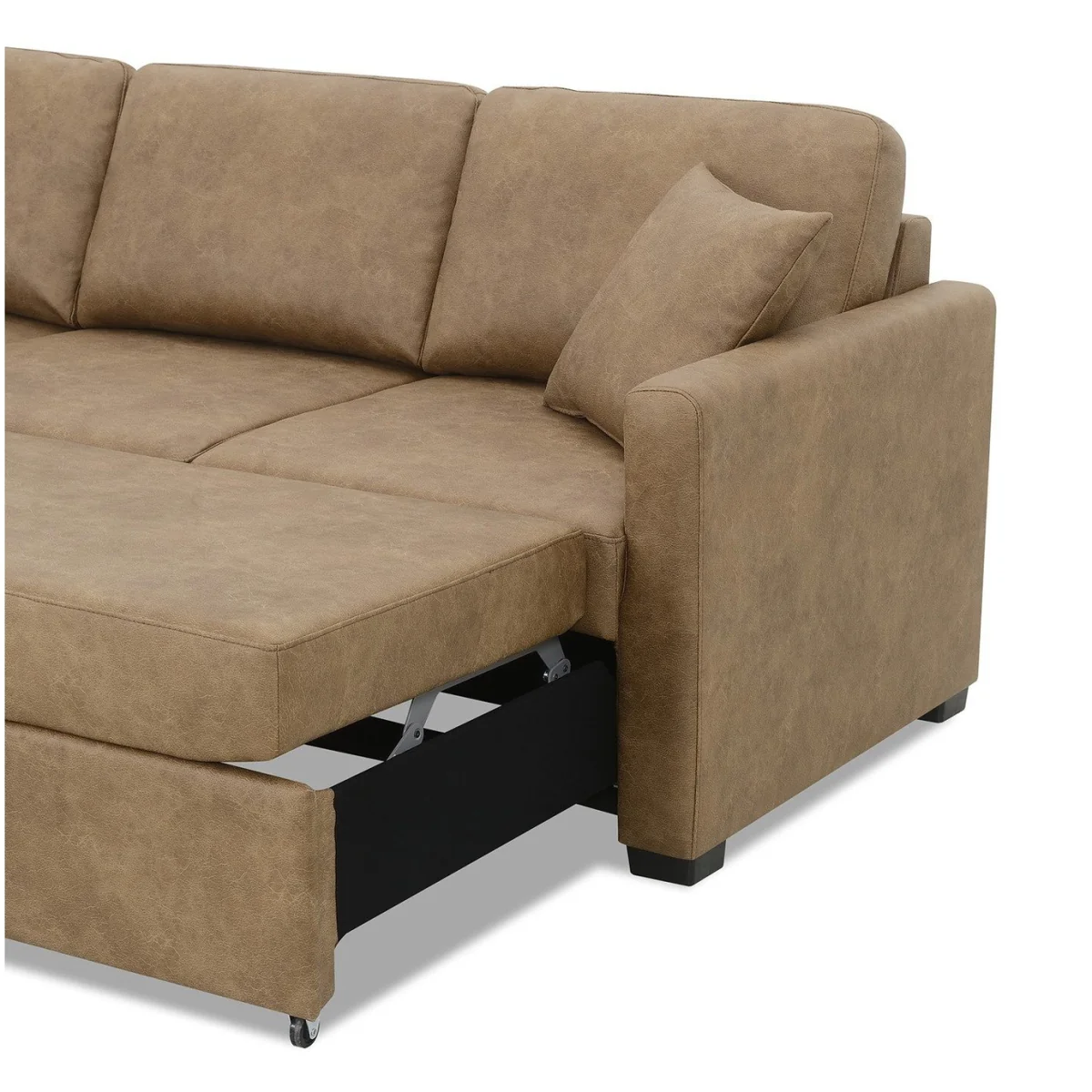 Habitat Reagan Faux Leather Left Hand Chaise Storage Sofa Bed - Tan – image 14