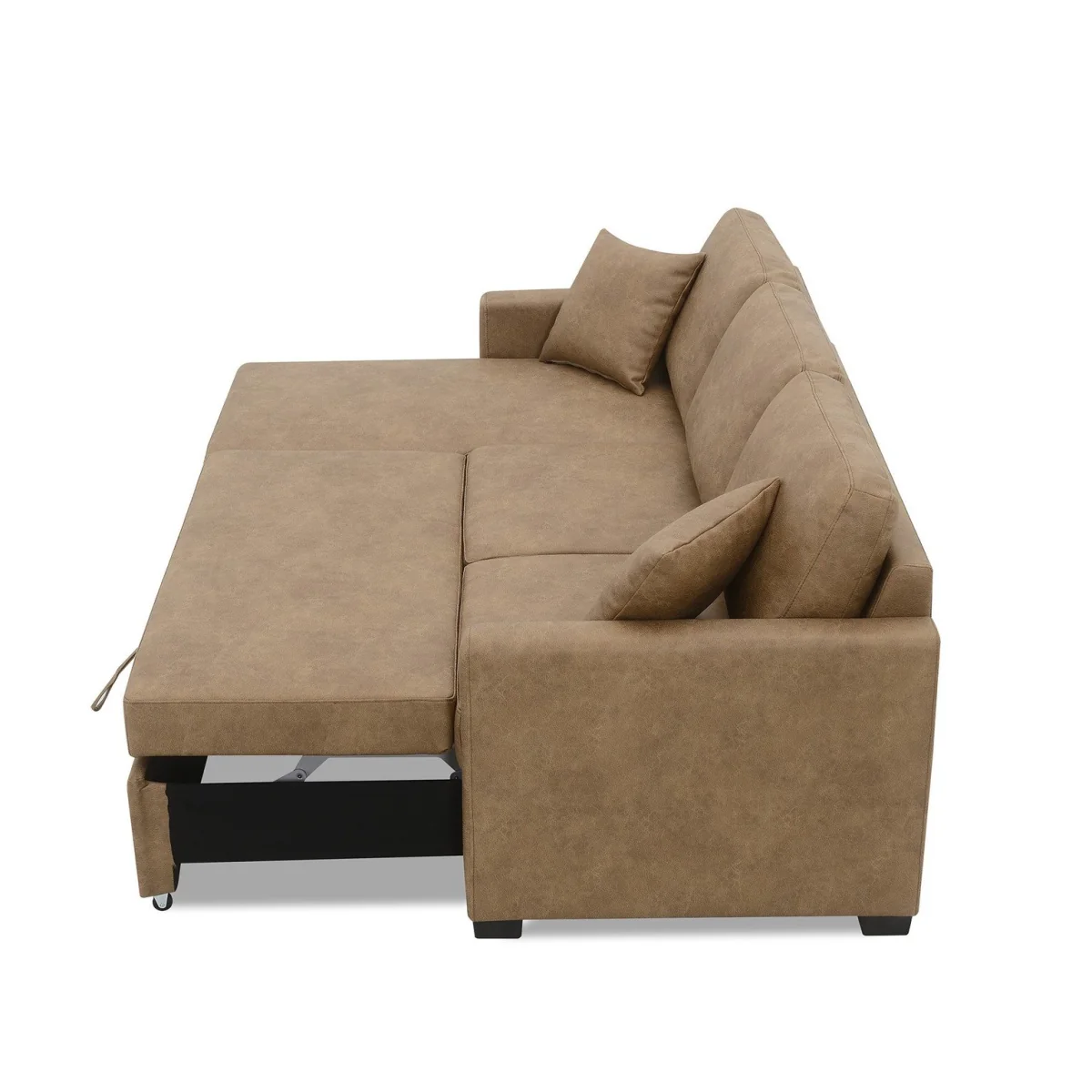 Habitat Reagan Faux Leather Left Hand Chaise Storage Sofa Bed - Tan – image 15