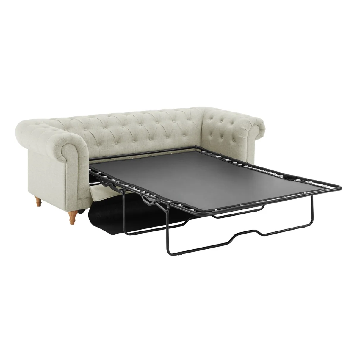 Habitat Chesterfield 2 Seater Fabric Sofa Bed - Natural – image 3