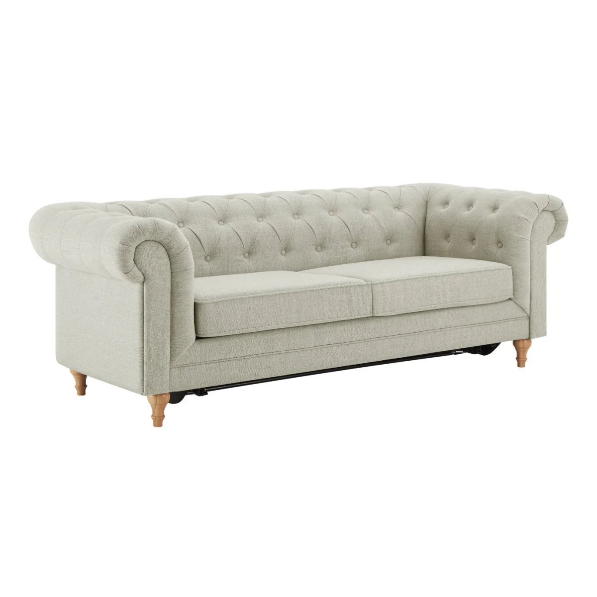 Habitat Chesterfield 2 Seater Fabric Sofa Bed - Natural – image 4