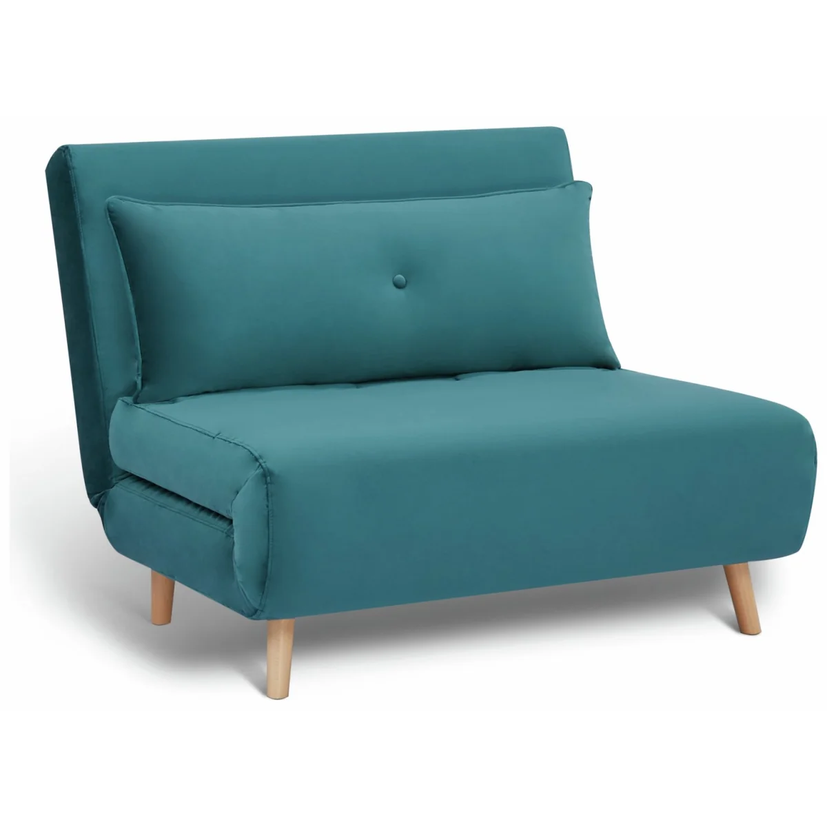 Habitat Roma Small Double Velvet Chairbed - Teal – image 2