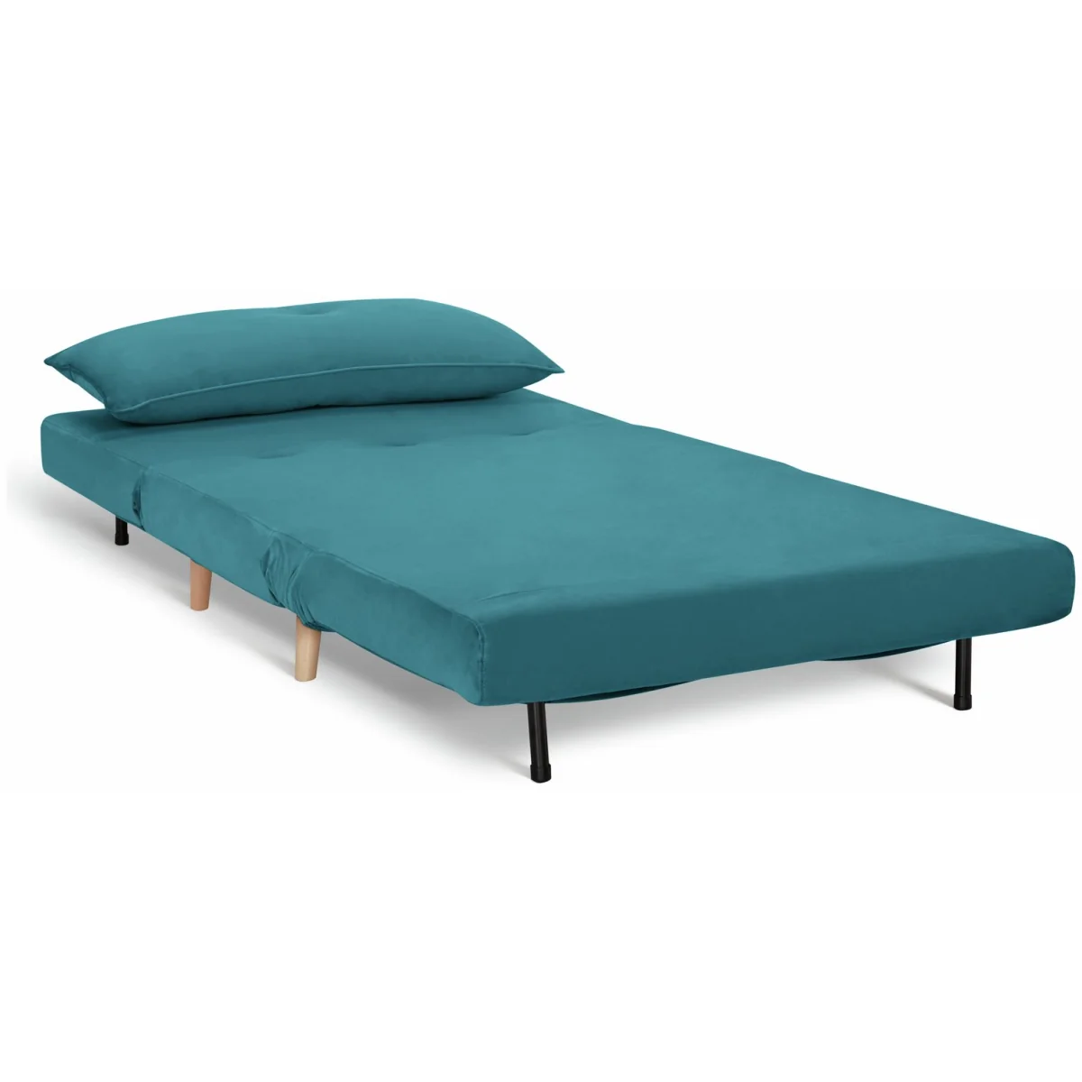 Habitat Roma Small Double Velvet Chairbed - Teal – image 3