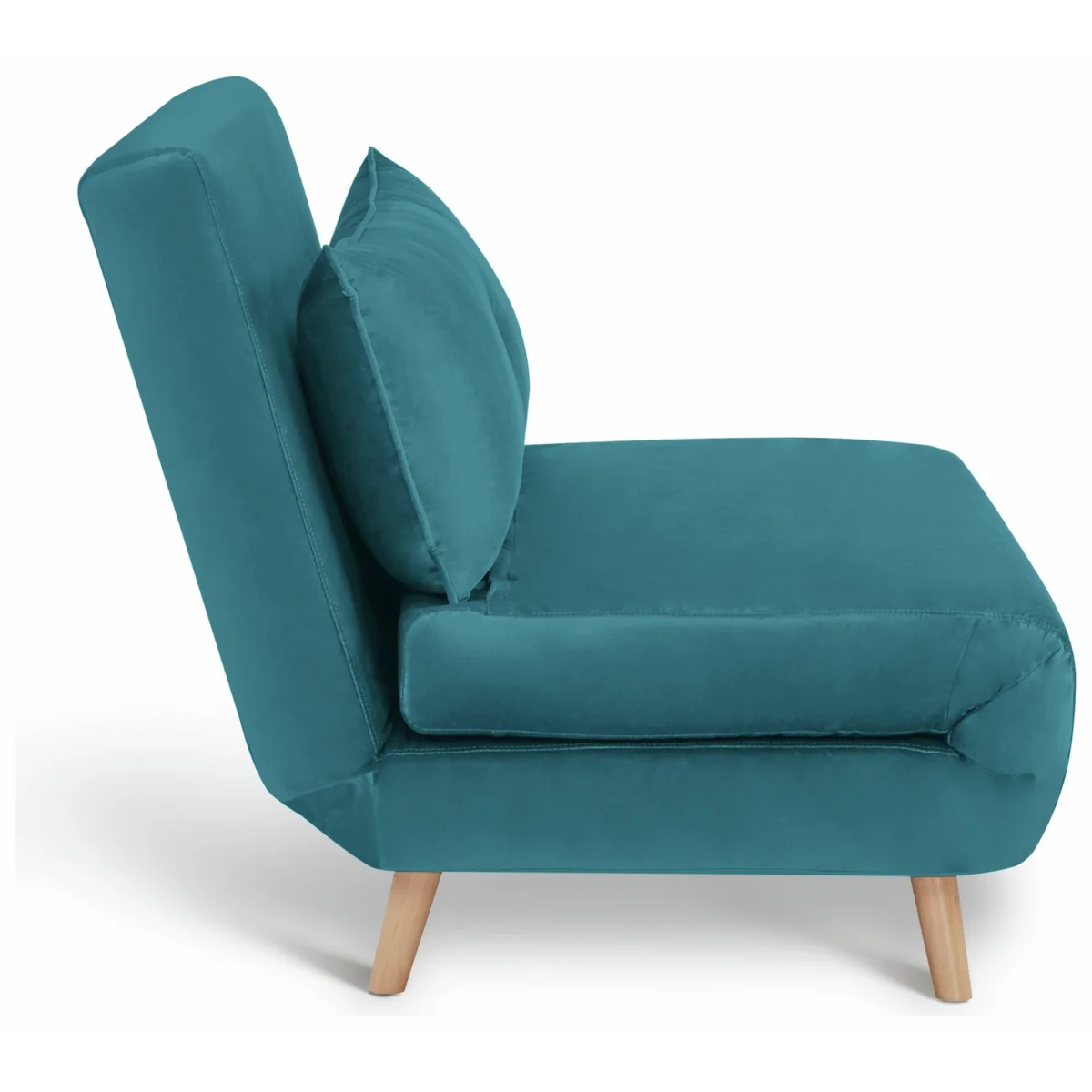 Habitat Roma Small Double Velvet Chairbed - Teal – image 4