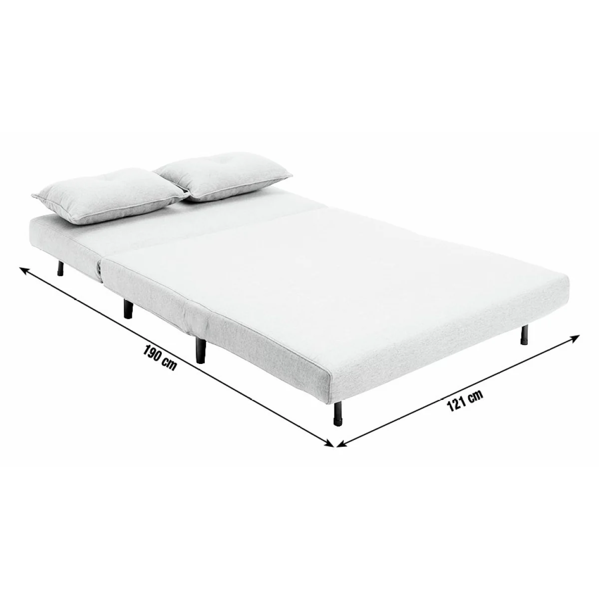Habitat Roma Double Fabric Chairbed - Grey – image 9