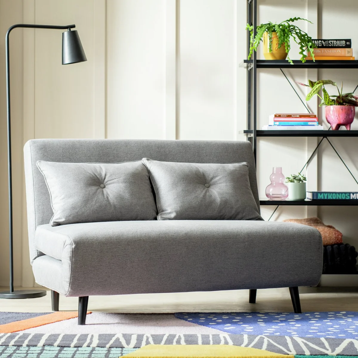 Habitat Roma Double Fabric Chairbed - Grey – image 1