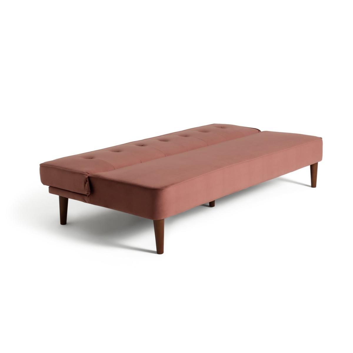Habitat Odeon 2 Seater Velvet Sofa Bed - Pink – image 3