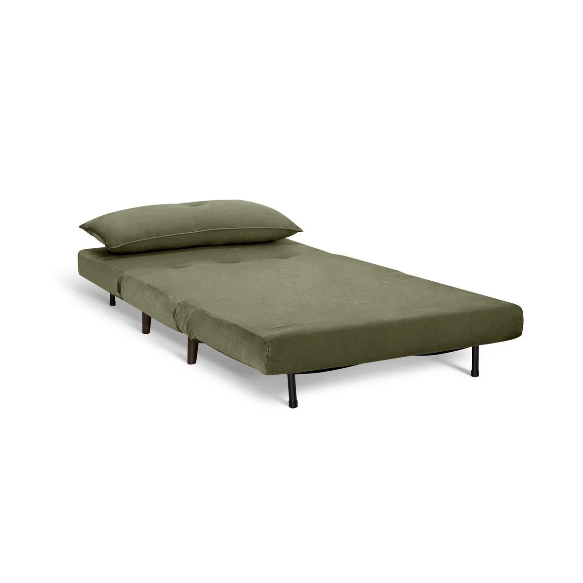 Habitat Roma Small Double Velvet Chairbed - Sage Green – image 3