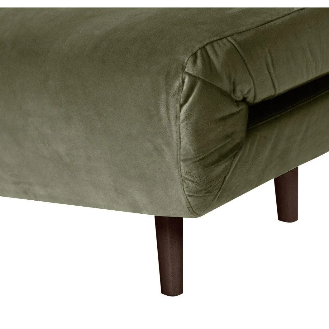 Habitat Roma Small Double Velvet Chairbed - Sage Green – image 4