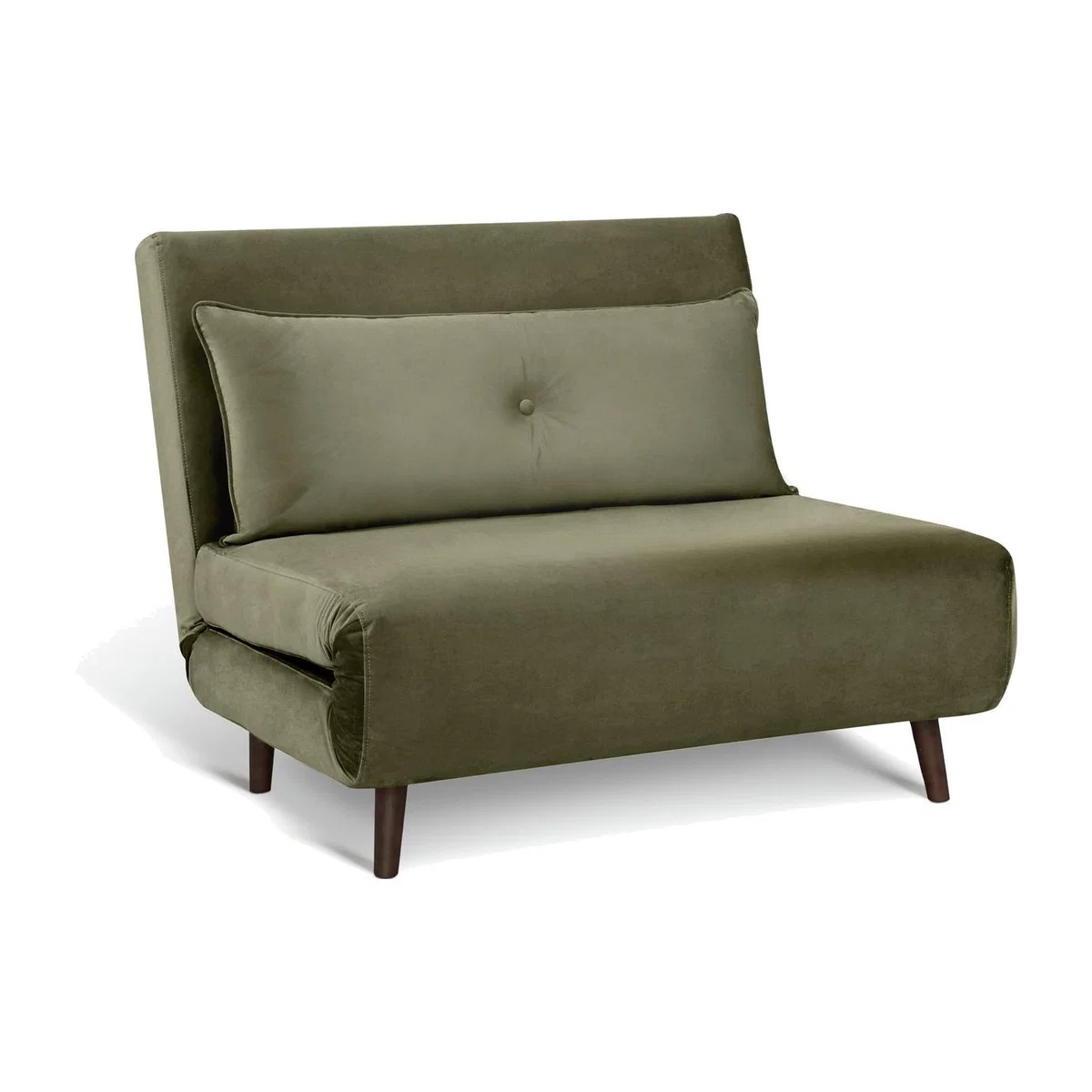 Habitat Roma Small Double Velvet Chairbed - Sage Green – image 1