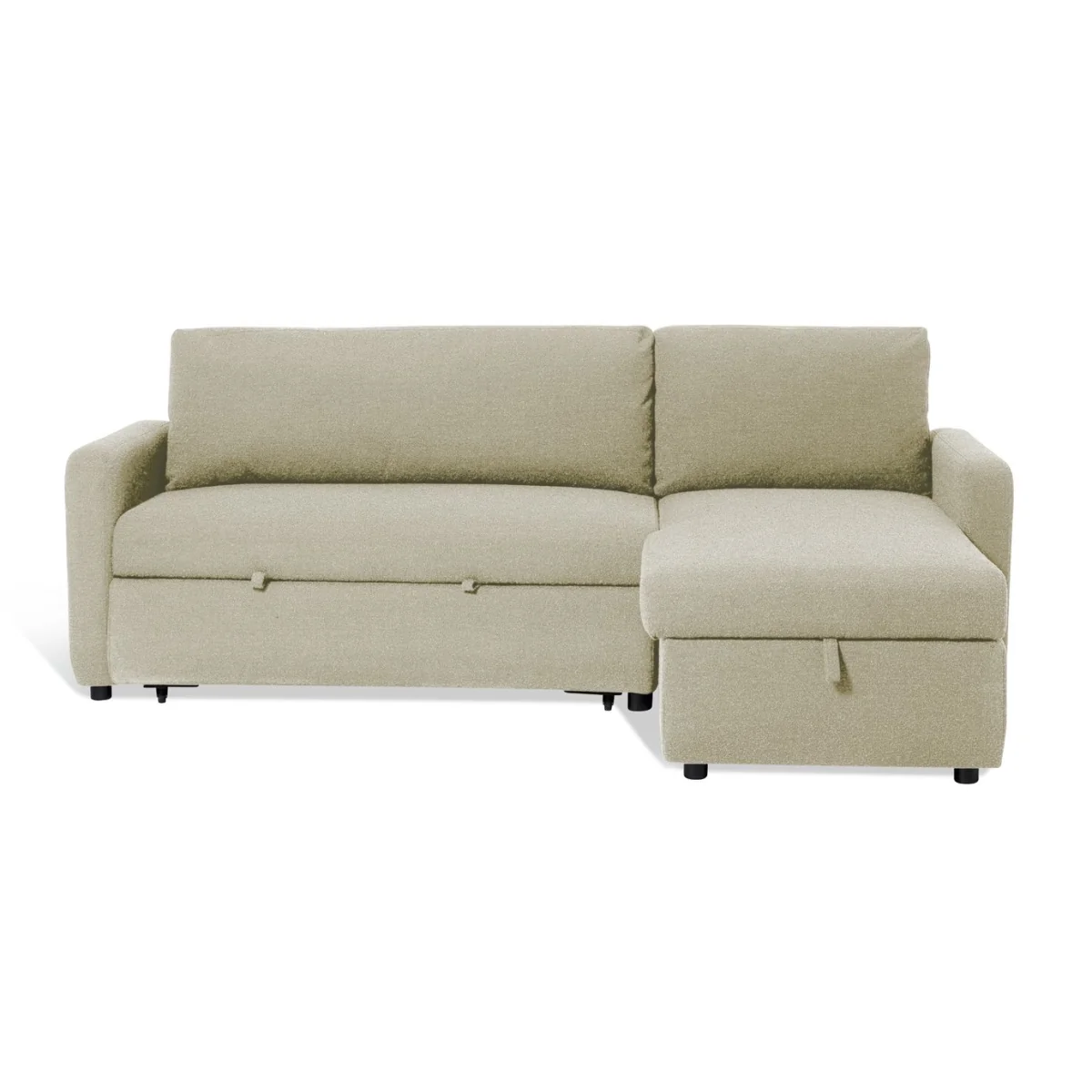 Habitat Enia Fabric Right Hand Corner Chaise Sofa Bed - Natural – image 3