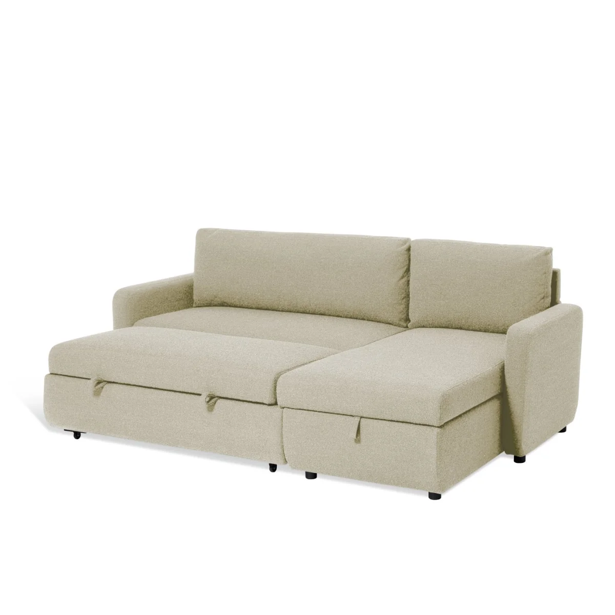 Habitat Enia Fabric Right Hand Corner Chaise Sofa Bed - Natural – image 4