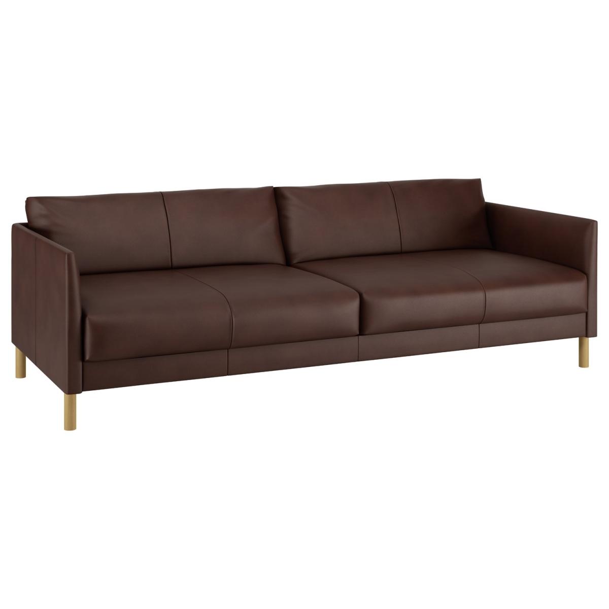 Habitat Hyde 3 Seater Leather Sofa Bed - Brown – image 4