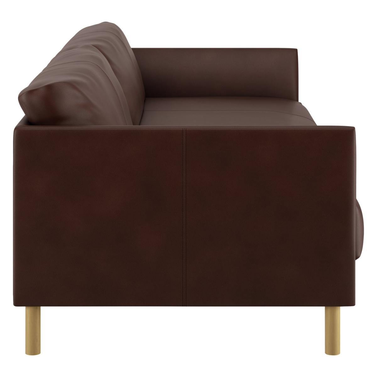 Habitat Hyde 3 Seater Leather Sofa Bed - Brown – image 6