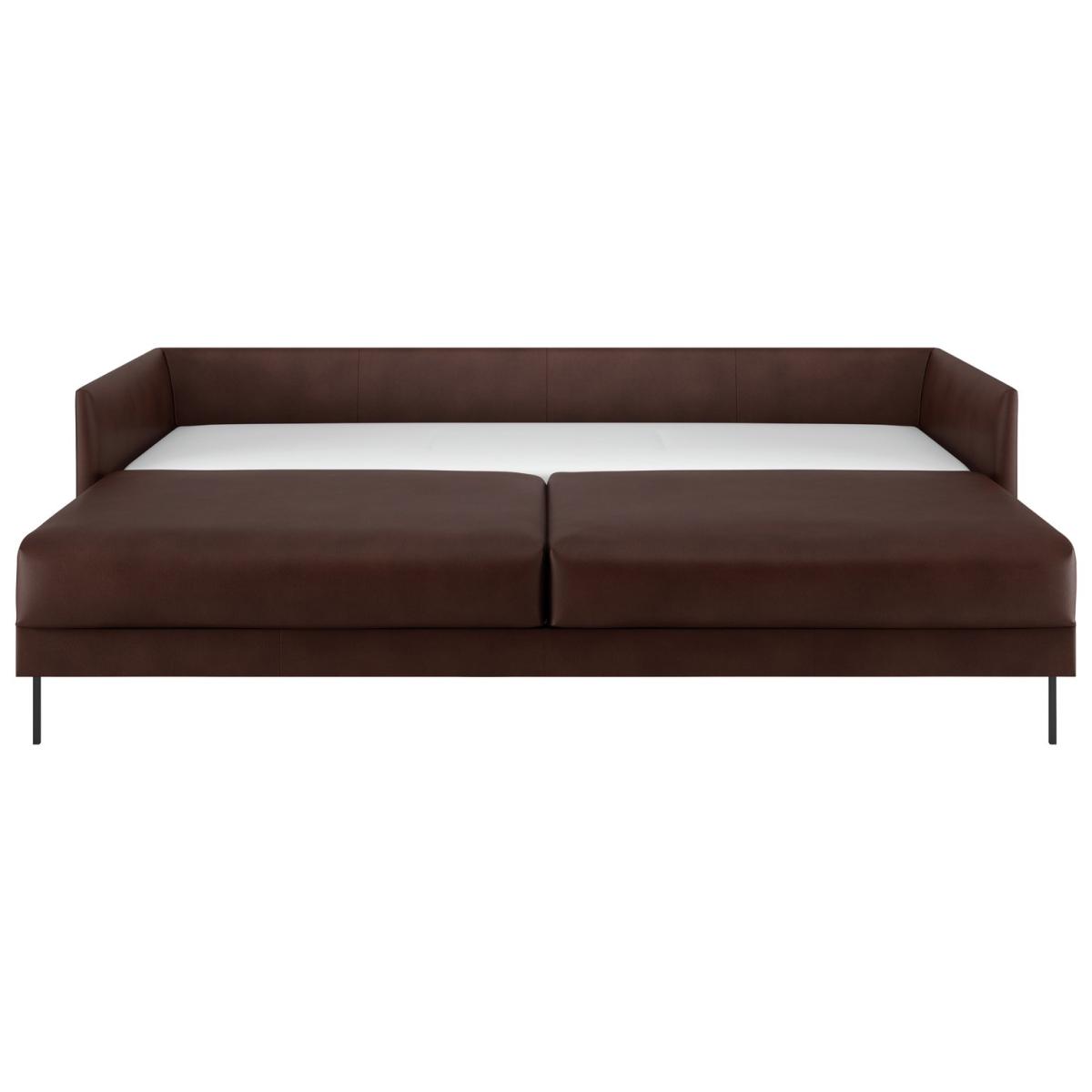 Habitat Hyde 3 Seater Leather Sofa Bed - Brown – image 7