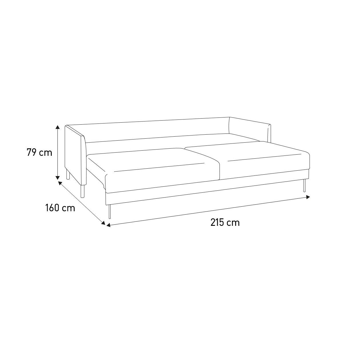 Habitat Hyde 3 Seater Leather Sofa Bed - Brown – image 8