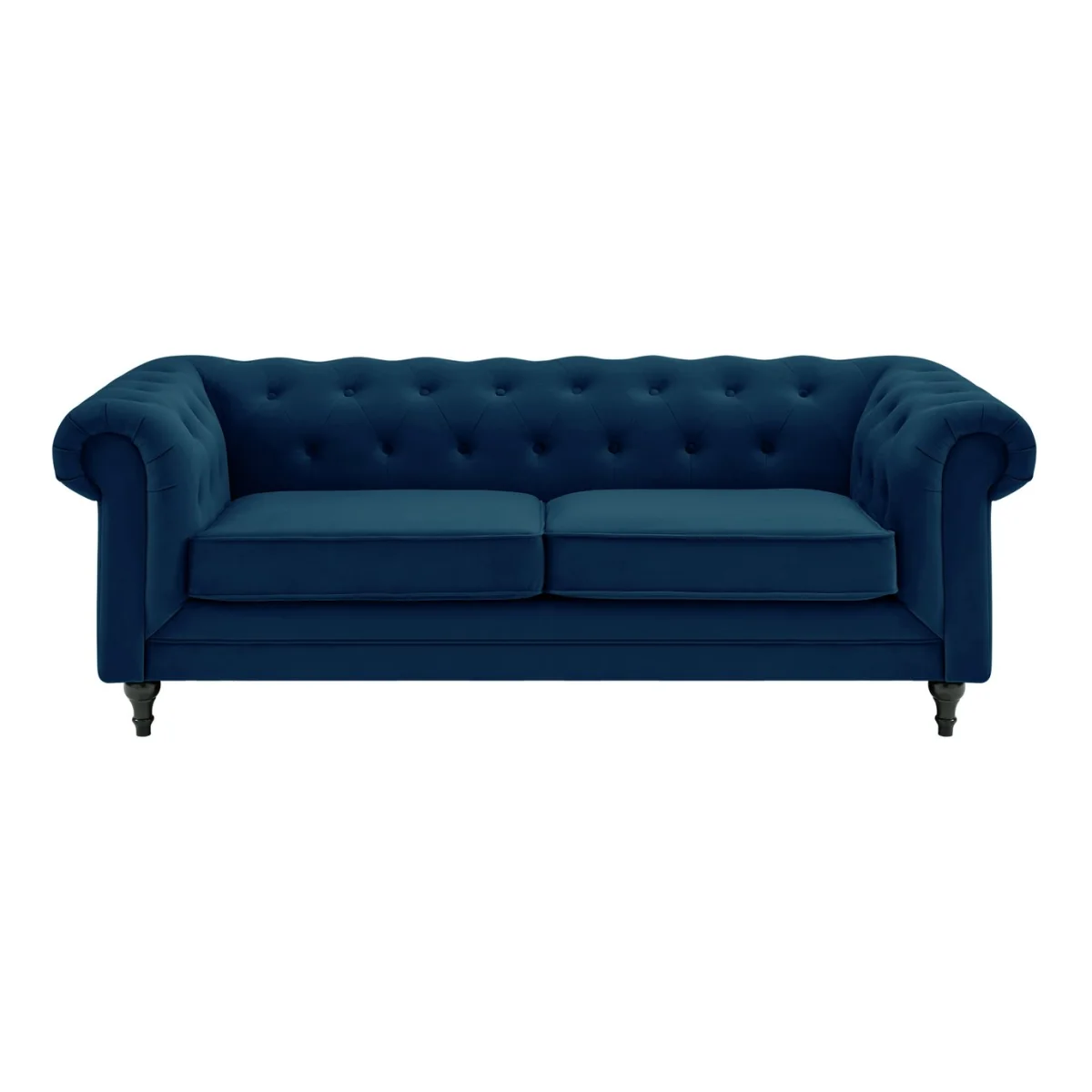 Habitat Chesterfield Velvet 2 Seater Sofa Bed - Blue – image 3