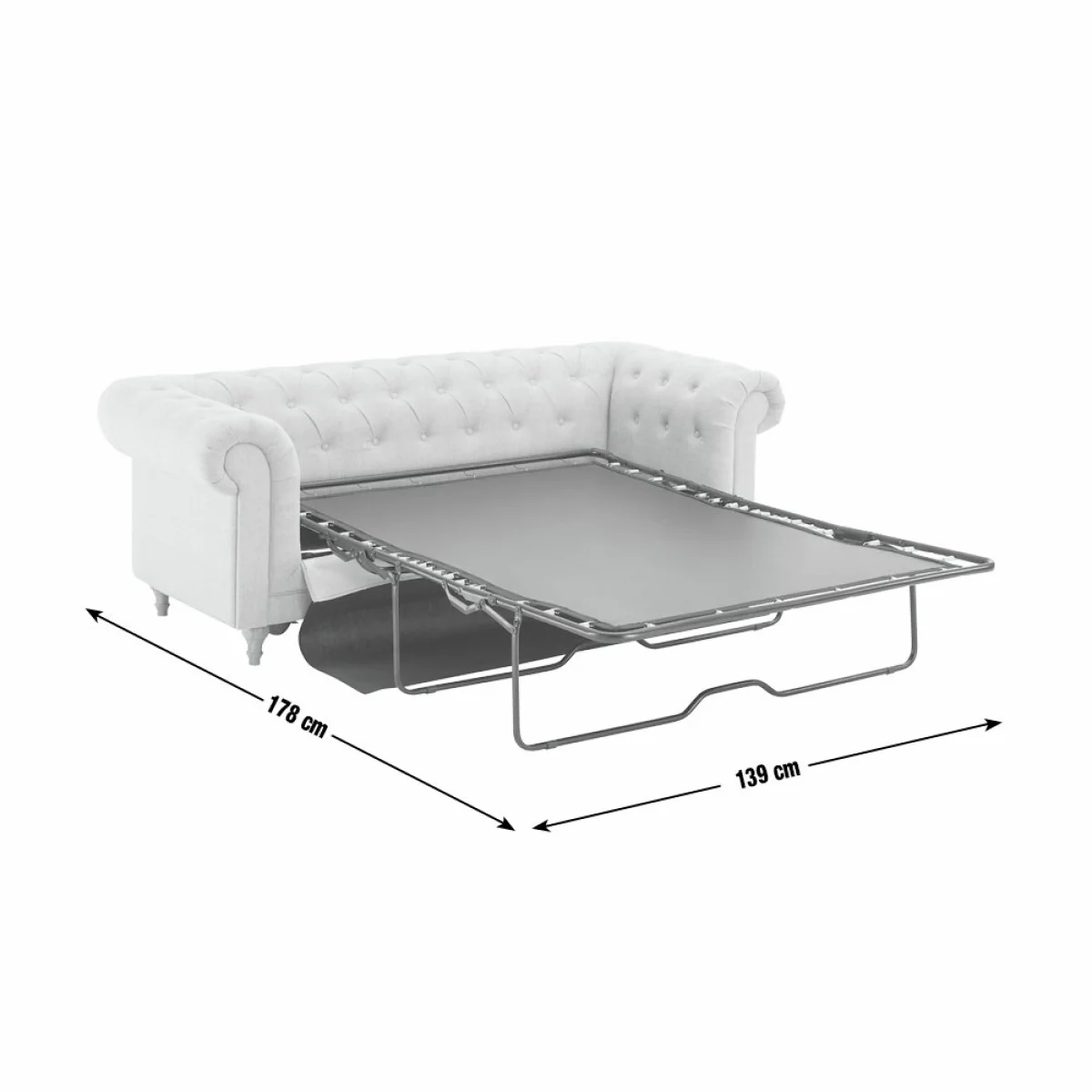 Habitat Chesterfield Velvet 2 Seater Sofa Bed - Blue – image 9