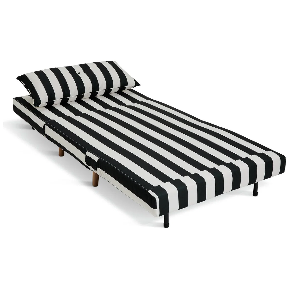 Habitat Roma Single Fabric Chairbed - Black & White – image 4
