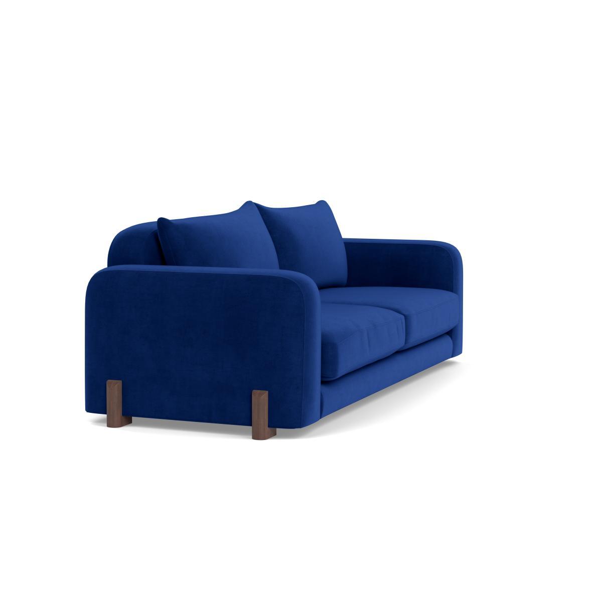 Heal's Nuvola 4 Seater Sofa Smart Luxe Velvet Azure Natural Oak Feet - Heal's UK Furniture – image 2