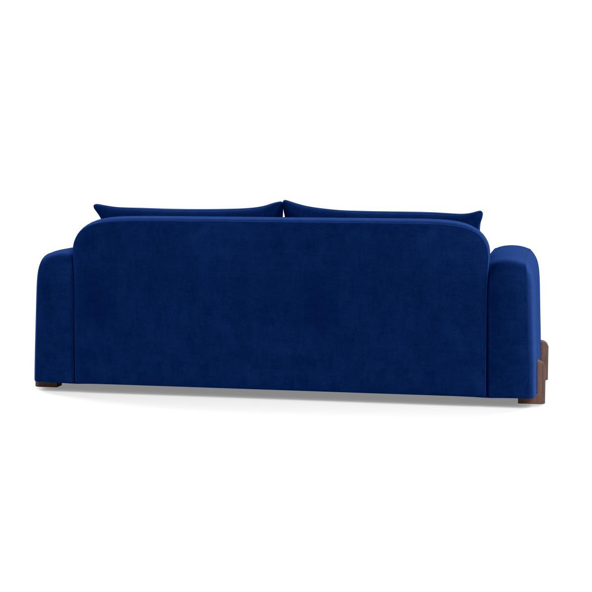 Heal's Nuvola 4 Seater Sofa Smart Luxe Velvet Azure Natural Oak Feet - Heal's UK Furniture – image 5