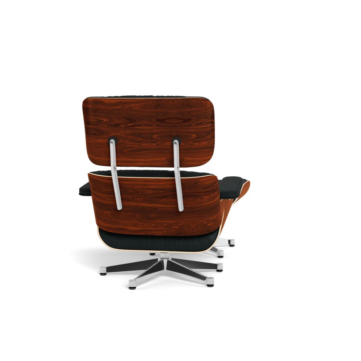 Vitra Eames Lounge Chair & Ottoman Classic Dims Black Pig. Walnut Polished with Black L.Premium Brown - Heal's UK Furniture – image 5
