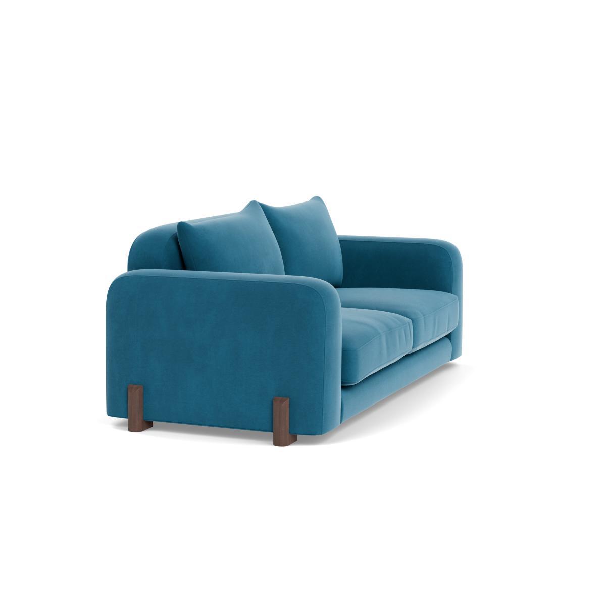 Heal's Nuvola 3 Seater Sofa Smart Velvet Ocean Natural Oak Feet - Heal's UK Furniture – image 2