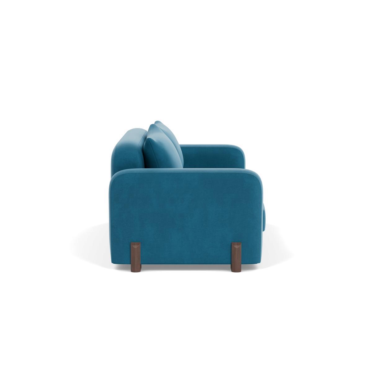 Heal's Nuvola 3 Seater Sofa Smart Velvet Ocean Natural Oak Feet - Heal's UK Furniture – image 3