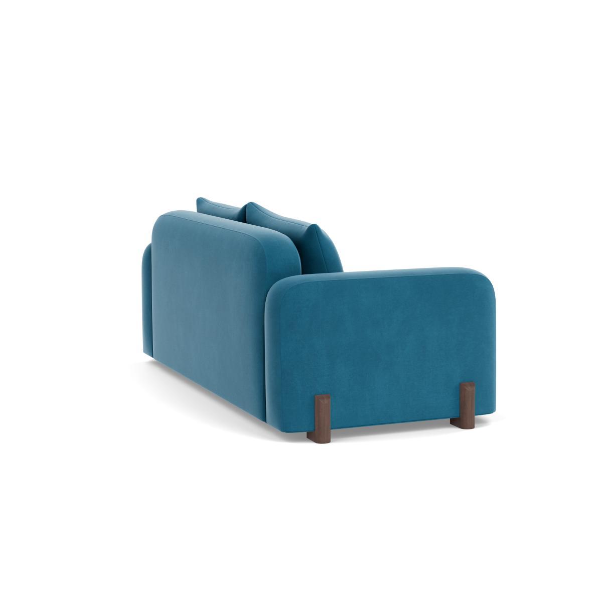 Heal's Nuvola 3 Seater Sofa Smart Velvet Ocean Natural Oak Feet - Heal's UK Furniture – image 4