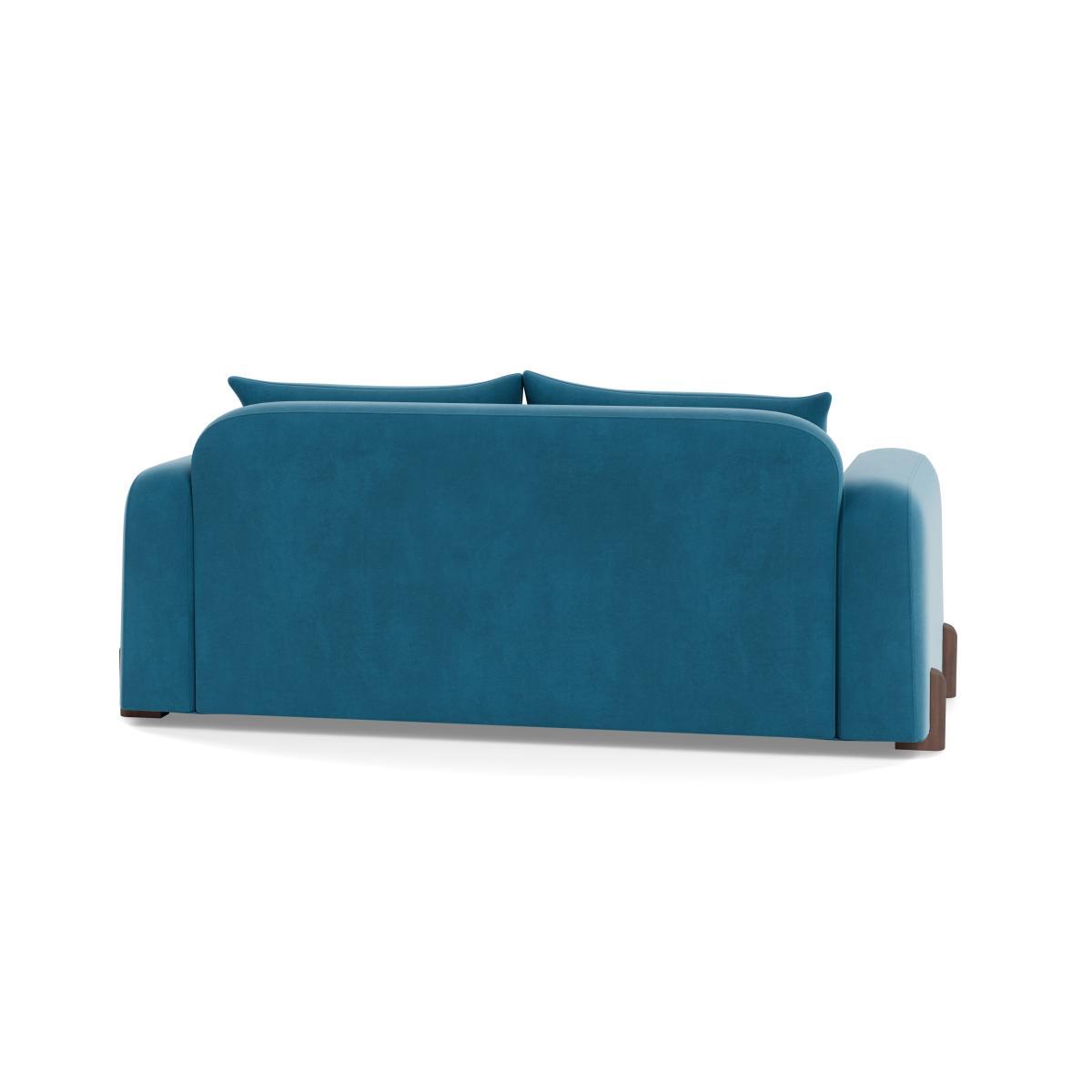 Heal's Nuvola 3 Seater Sofa Smart Velvet Ocean Natural Oak Feet - Heal's UK Furniture – image 5