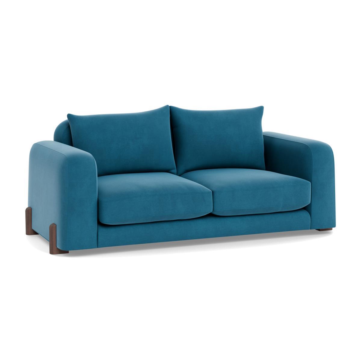 Heal's Nuvola 3 Seater Sofa Smart Velvet Ocean Natural Oak Feet - Heal's UK Furniture – image 1