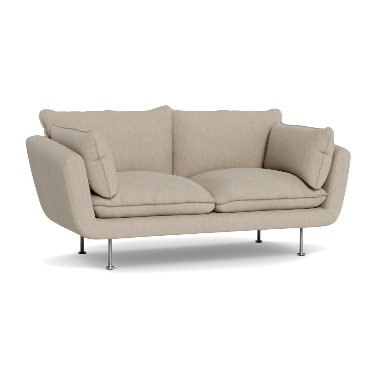 Heal's Allora 2 Seater Sofa Broad Weave Putty Brass Feet - Heal's UK Furniture – image 1