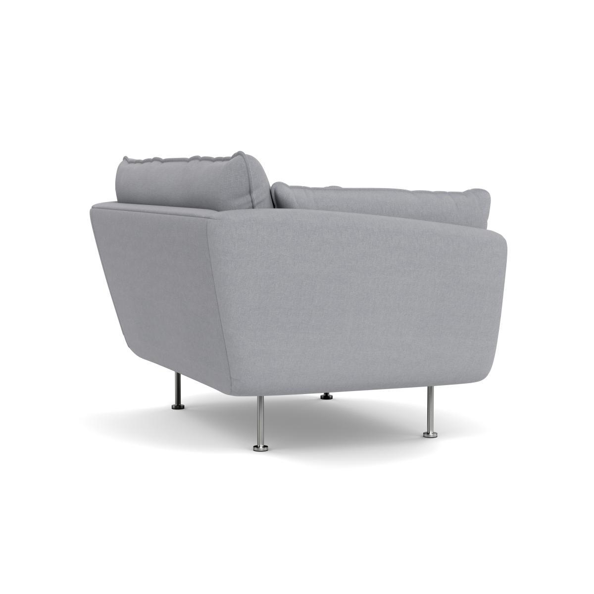 Heal's Allora Loveseat Brushed Cotton Pewter Brass Feet - Heal's UK Furniture – image 4