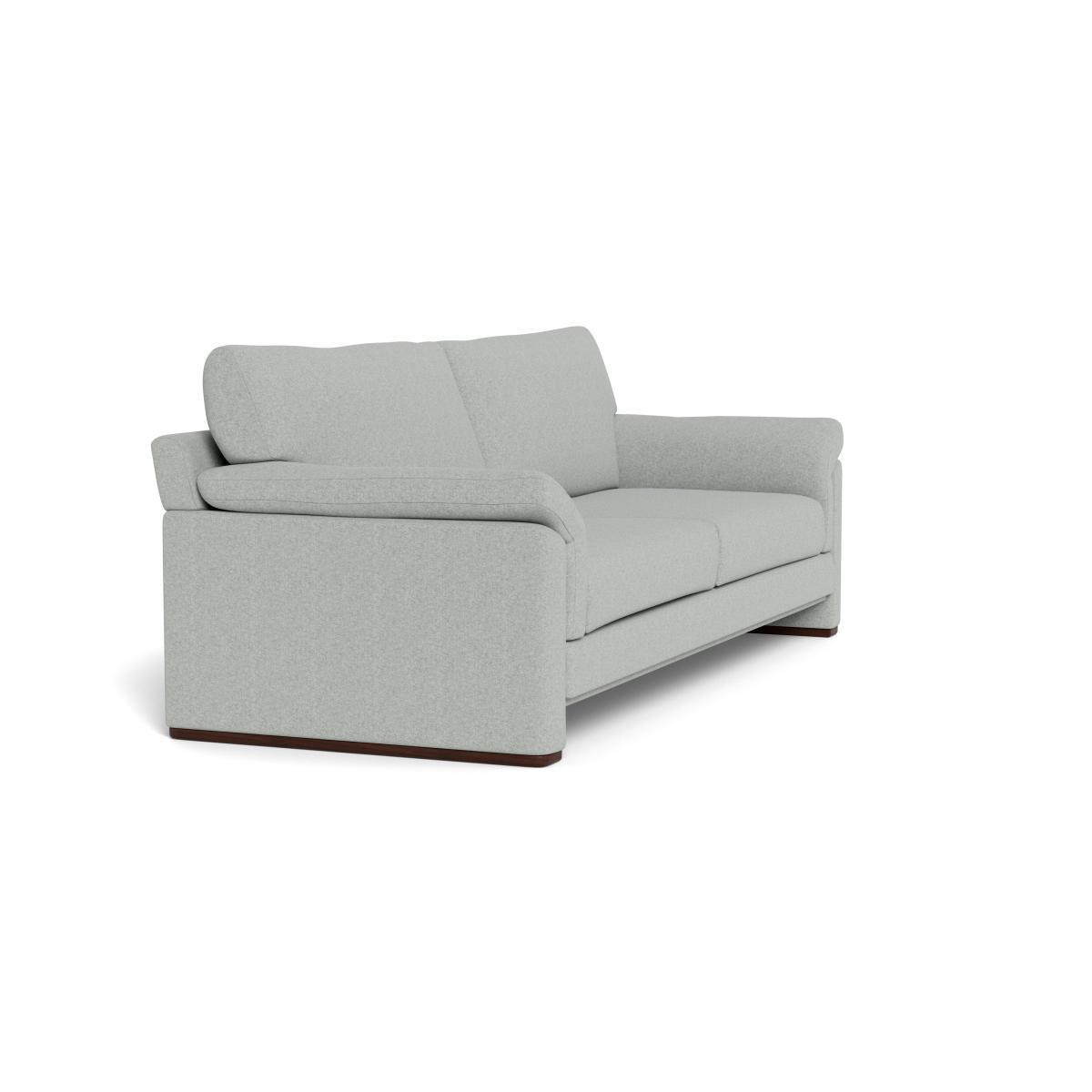 Heal's Paris II 4 Seater Sofa Melton Wool Limestone Walnut Feet - Heal's UK Furniture – image 2