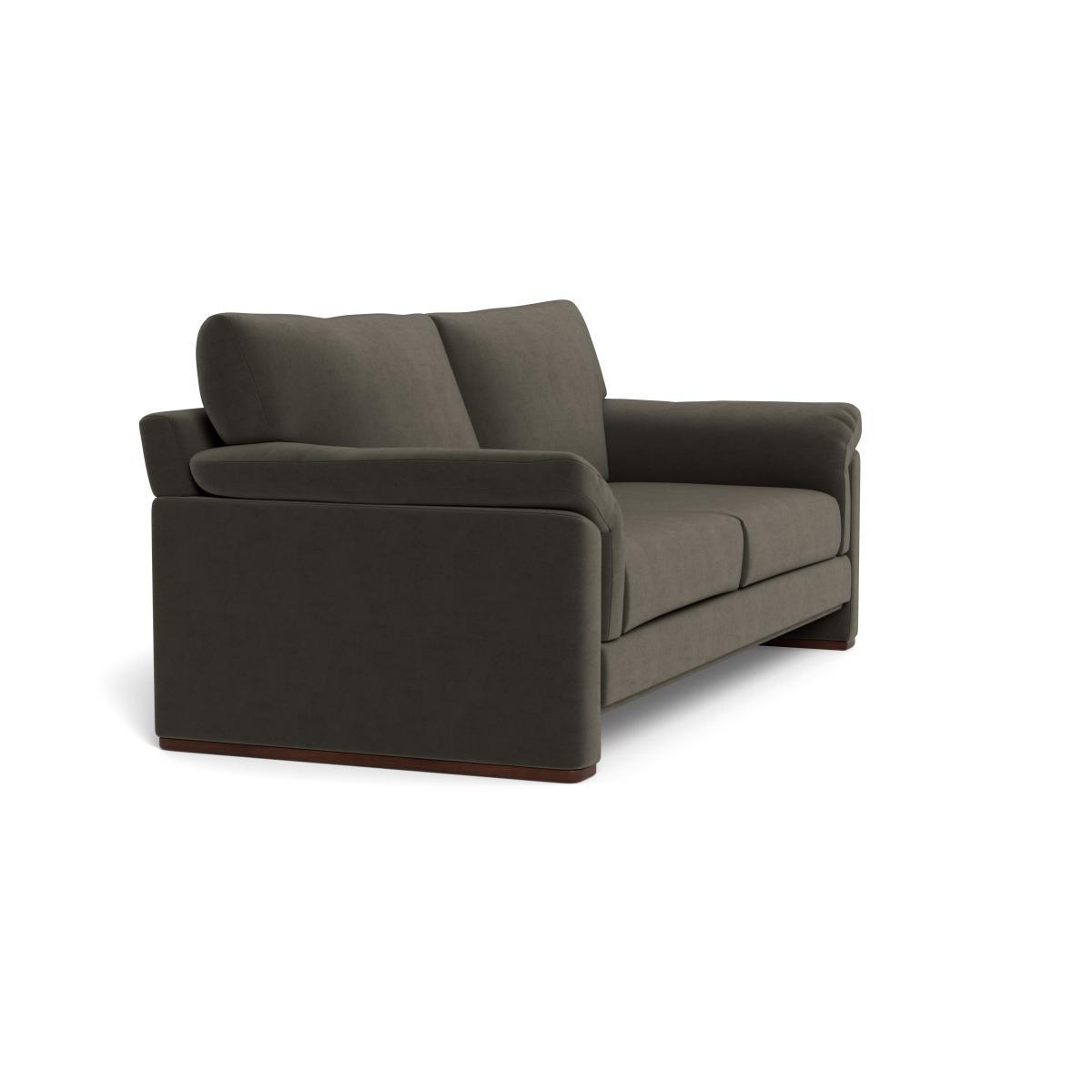 Heal's Paris II 3 Seater Sofa Velvet Charcoal Walnut Feet - Heal's UK Furniture – image 2