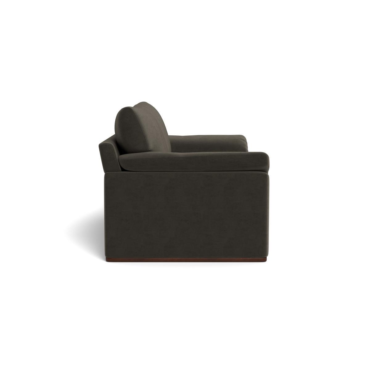 Heal's Paris II 3 Seater Sofa Velvet Charcoal Walnut Feet - Heal's UK Furniture – image 3