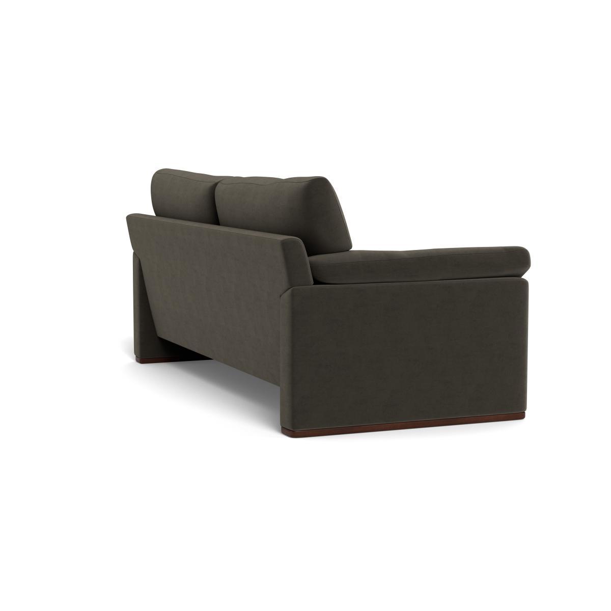 Heal's Paris II 3 Seater Sofa Velvet Charcoal Walnut Feet - Heal's UK Furniture – image 4