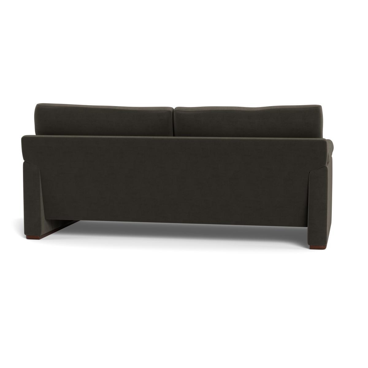 Heal's Paris II 3 Seater Sofa Velvet Charcoal Walnut Feet - Heal's UK Furniture – image 5