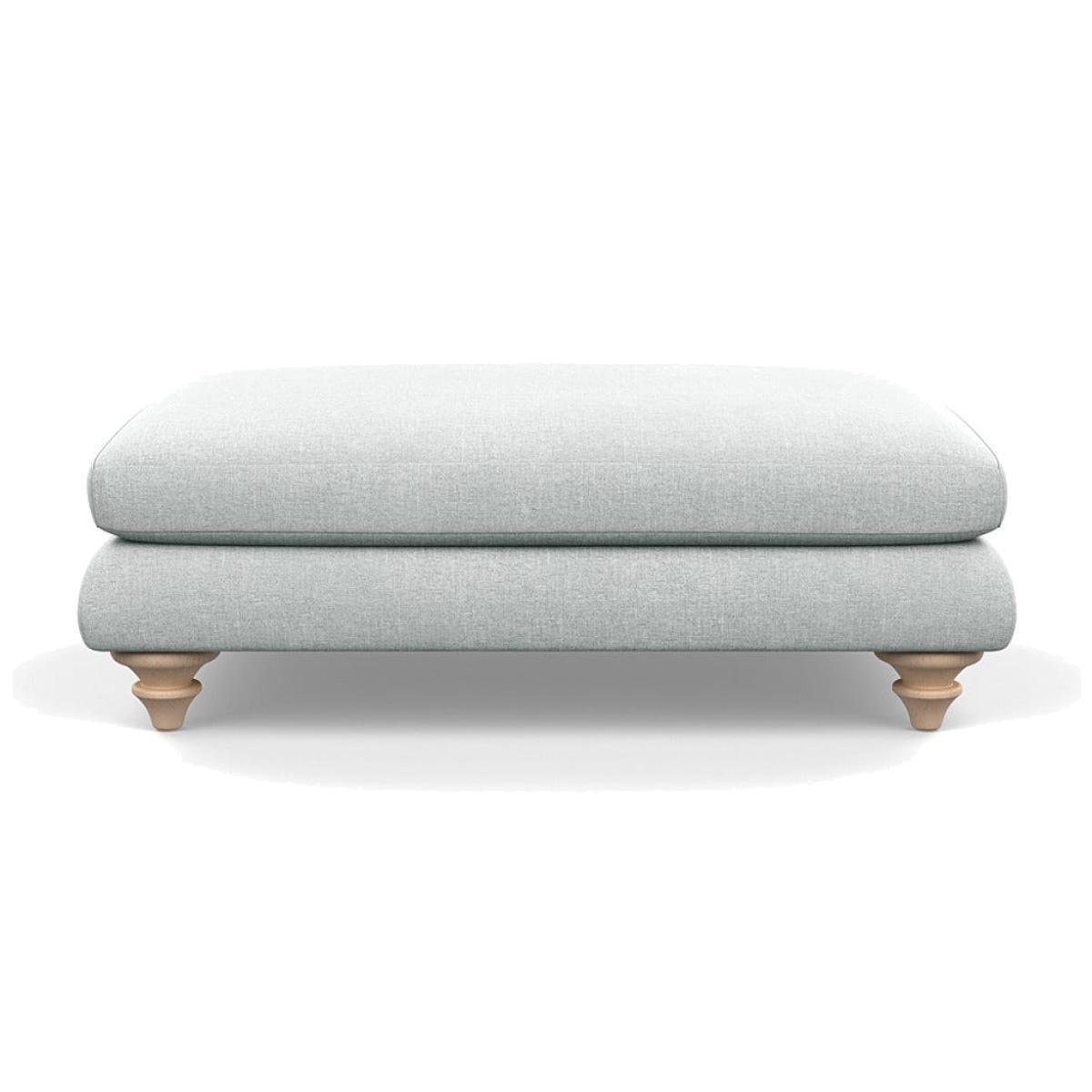 Heal's Hampstead Large Footstool Broad Weave Tin Natural Feet - Heal's UK Furniture