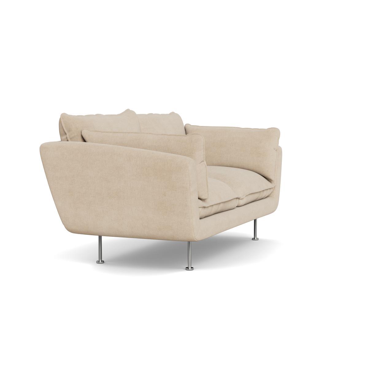 Heal's Allora 2 Seater Sofa Brushed Cotton Oat Black Feet - Heal's UK Furniture – image 2