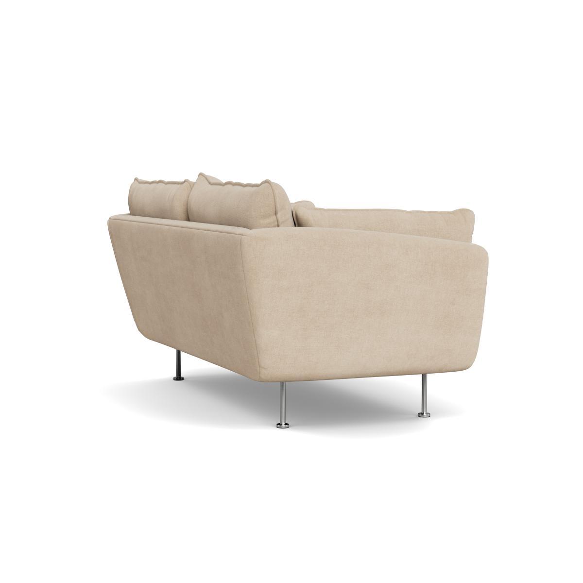 Heal's Allora 2 Seater Sofa Brushed Cotton Oat Black Feet - Heal's UK Furniture – image 4
