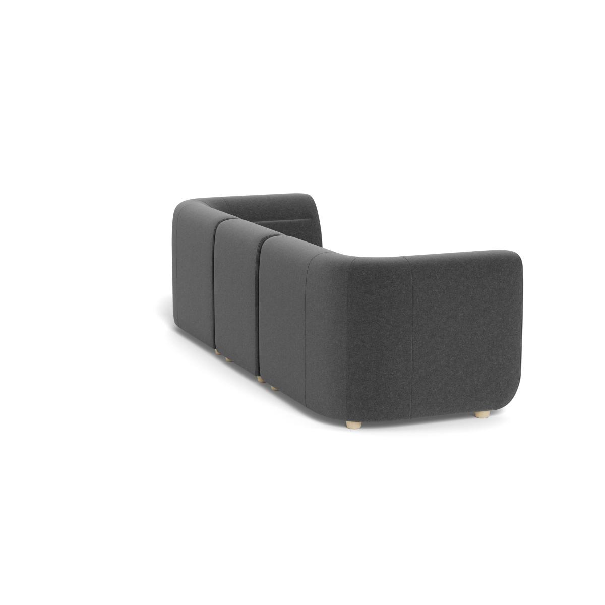 Heal's Lilli 3 Seater Sofa Melton Wool Granite Natural Ash Feet - Heal's UK Furniture – image 4