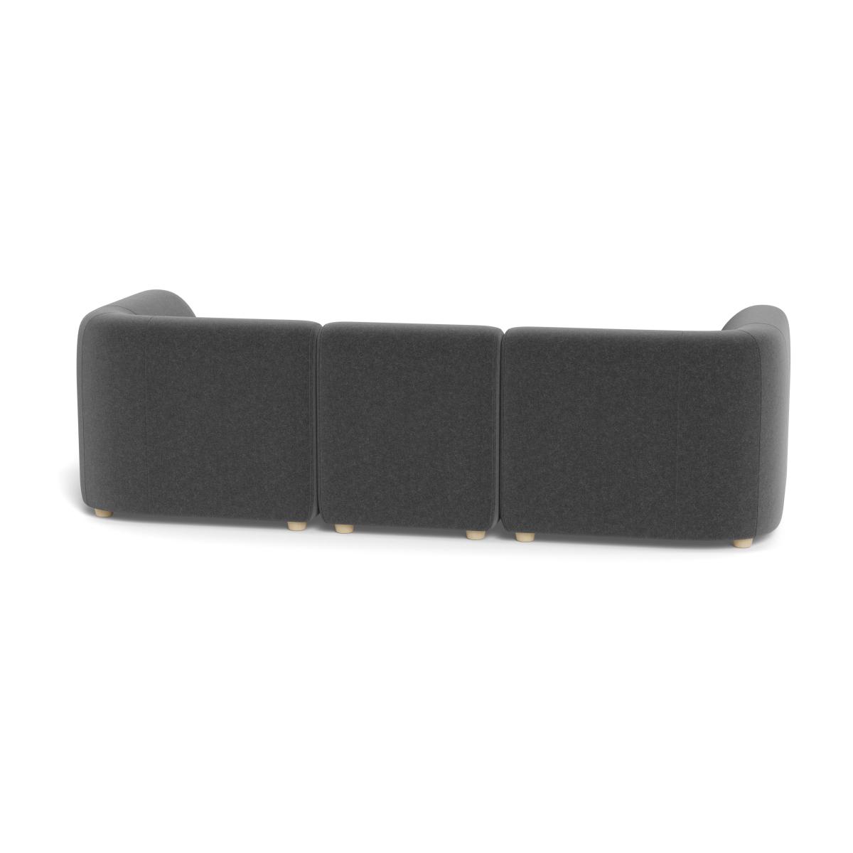 Heal's Lilli 3 Seater Sofa Melton Wool Granite Natural Ash Feet - Heal's UK Furniture – image 5
